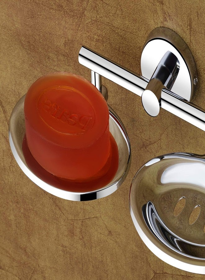 ISTAR Stainless Steel Corrosion Free Oval Shape Double Soap Holder with Glossy Finish - Image 3